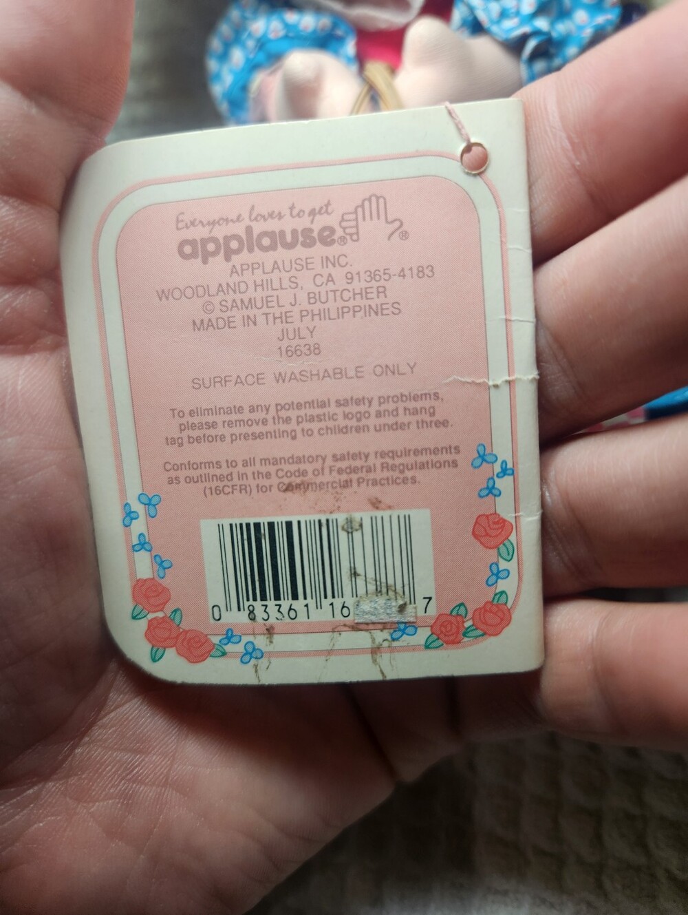 Vintage 1990 Applause Precious Moments Dolls of the Month Club doll for July NWT - Picture 5 of 8